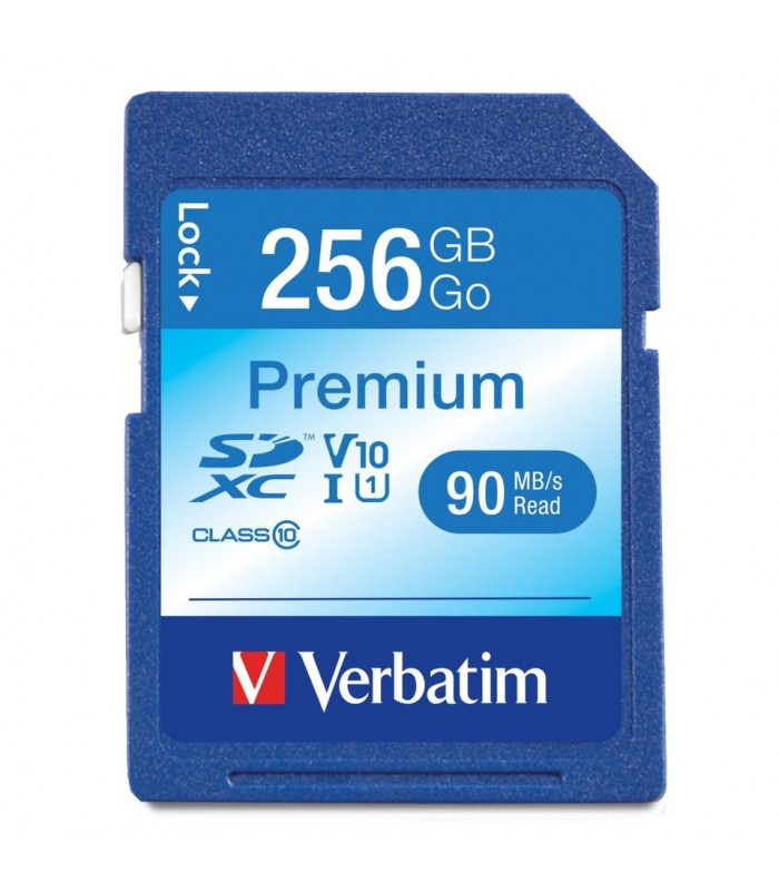 Verbatim Carte mémoire SDXC UHS-I V10 U1 Classe 10 256 Go