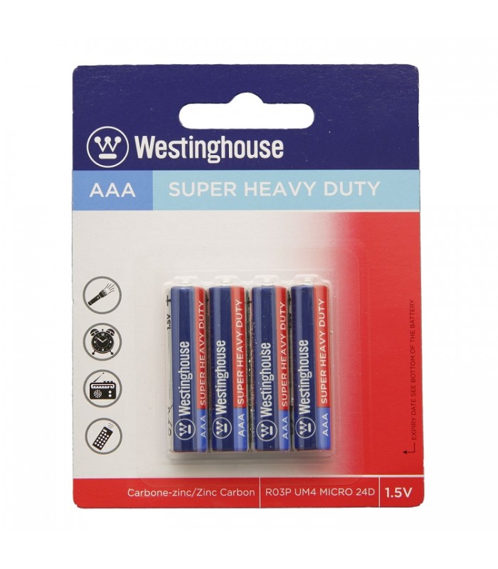 Westinghouse AAA Super Heavy Duty 4 Pack