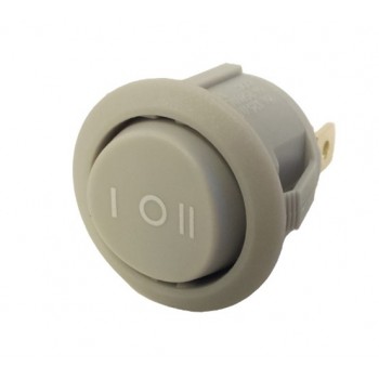 Interrupteur à bascule rond 16A 125VAC ON/OFF/ON - Blanc