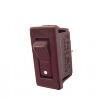 Interrupteur à bascule 2P 125VAC 6A Brun