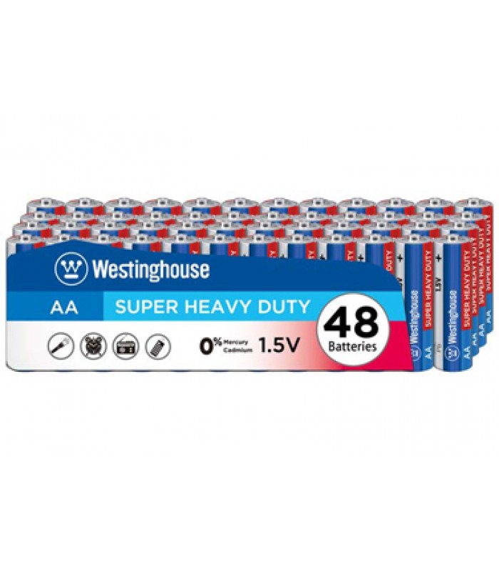 Batteries Westinghouse AA - Paquet de 48