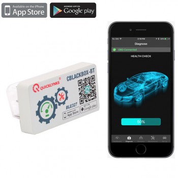 Lecteur de codes ODBII de diagnostic Quicklynks OBD2 Bluetooth pour Android & iPhone