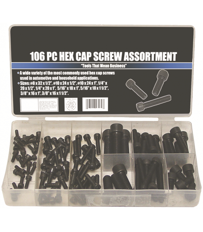 106PC GEX CAO SCREW ASSORTMENT