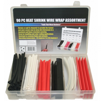 Grip 90 PC. heat shrink wire wrap assortment