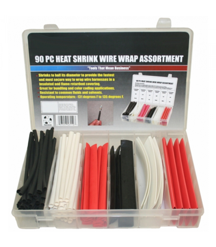 Grip 90 PC. heat shrink wire wrap assortment