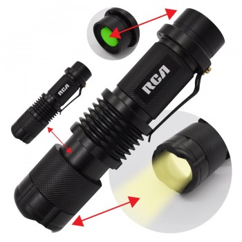 RCA LED Tactical flashlight with Zoom