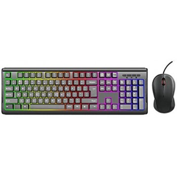 iMicro KB-RP2169C Rainbow Backlit Wired USB Keyboard and Mouse