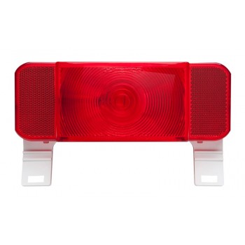 Optronics RV combination tail light, driver side with license illuminator, white base