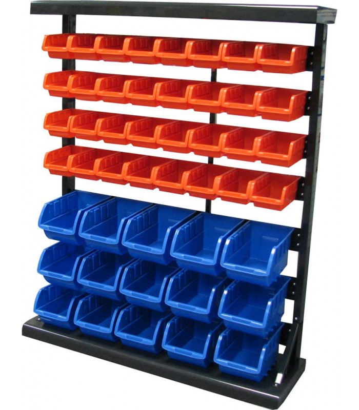 SHOPRO Storage Bin Rack 47 Plastic Bin, Metal Frame