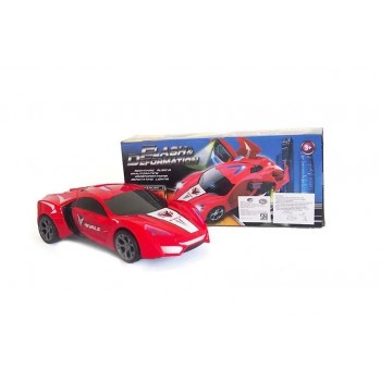 Battery Operated Car With Lights & Music, Flash & Deformation Racing Car