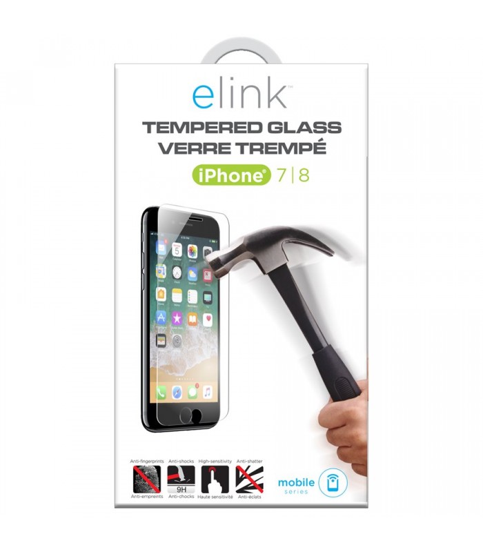 Protecteur en verre trempé pour iPhone 6/6S/7/8 de eLink