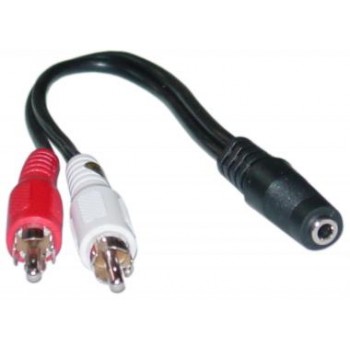 Adaptateur audio 3.5mm stéréo femelle vers 2 RCA mâle de Global Tone