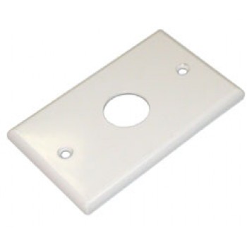 Yesa Single round hole wall plate for XLR, White