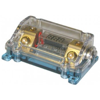 Boîtier pour 1 fusible avec afficheur de couleur bleu pour le voltagede Power Pro Audio