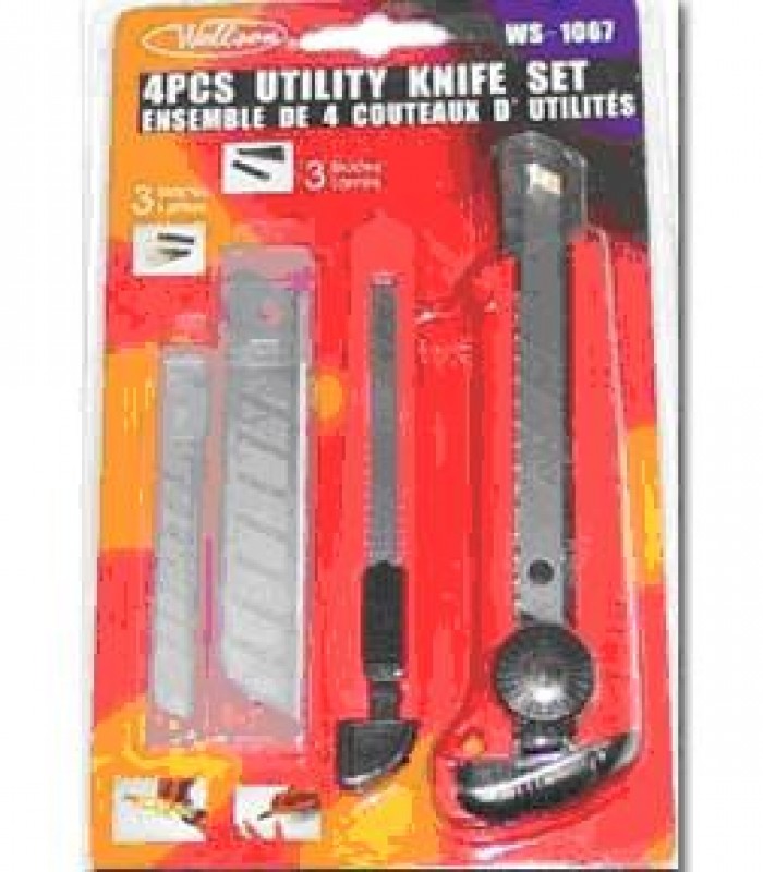 Wellson utility knife set - 4 pcs