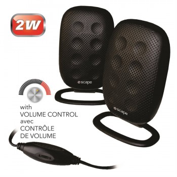 Haut-parleurs USB amplifiés 2W avec contrôle de volume