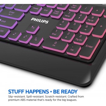Clavier de jeu à membrane filaire RVB Philips 