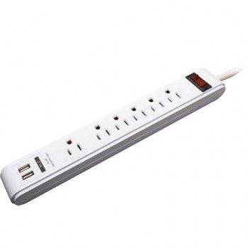 Philips Surge protector SPP6069D 6 outlets with Surge 2 USB 600J