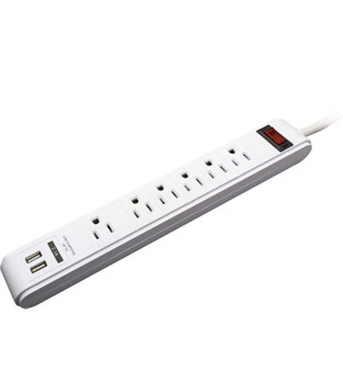 Philips Surge protector SPP6069D 6 outlets with Surge 2 USB 600J