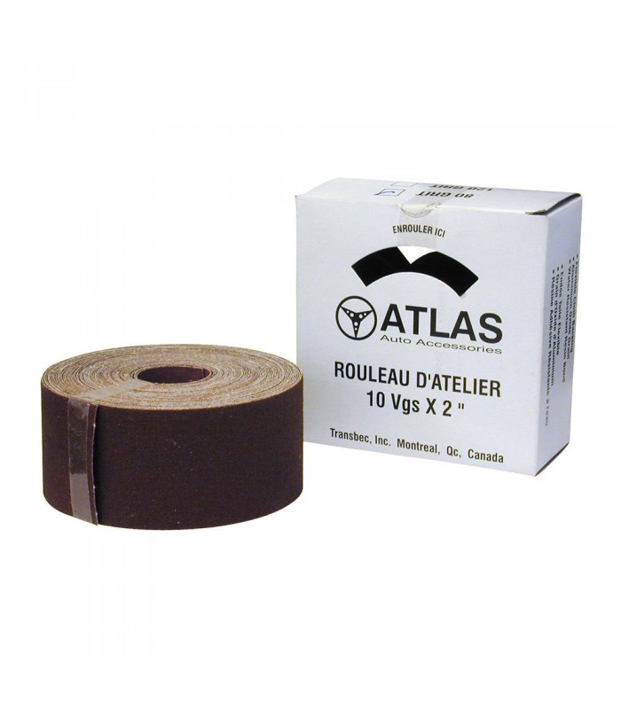 Rouleau Papier Sablé dAtelier ATLAS 2 (51mm) X 30 (9.1m) Grain 120