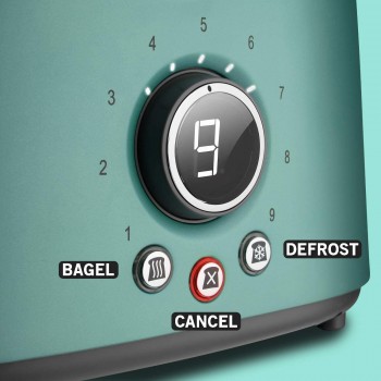 Grille-Pain à 2 Tranches au Fini Métallique Turquoise Sencor ( STS-6051GR-NAA1 )