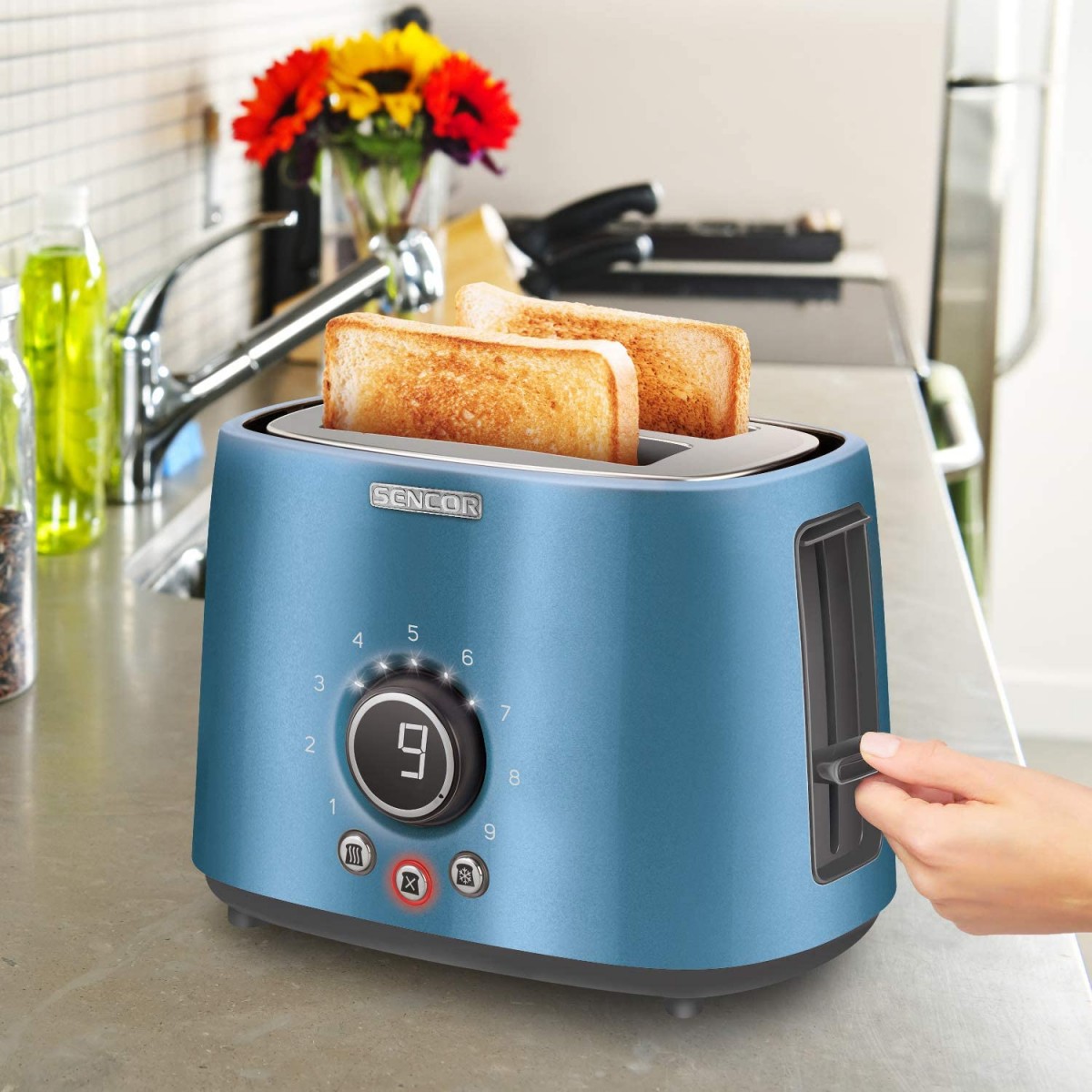 Sencor metallic outlet 2 slice toaster