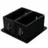 Black Plastic Rocker Switch Clip Panel Holder Housing for 2 Switches