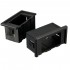 Black Plastic Rocker Switch Clip Panel Holder Housing for 2 Switches