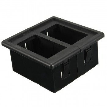  Plastique noir Rocker Switch clip support de panneau de logement pour 2 commutateurs