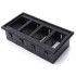 Black Plastic Rocker Switch Clip Panel Holder Housing for 4 Switches