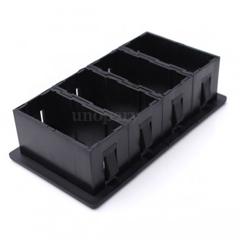  Plastique noir Rocker Switch clip support de panneau de logement pour 4 commutateurs