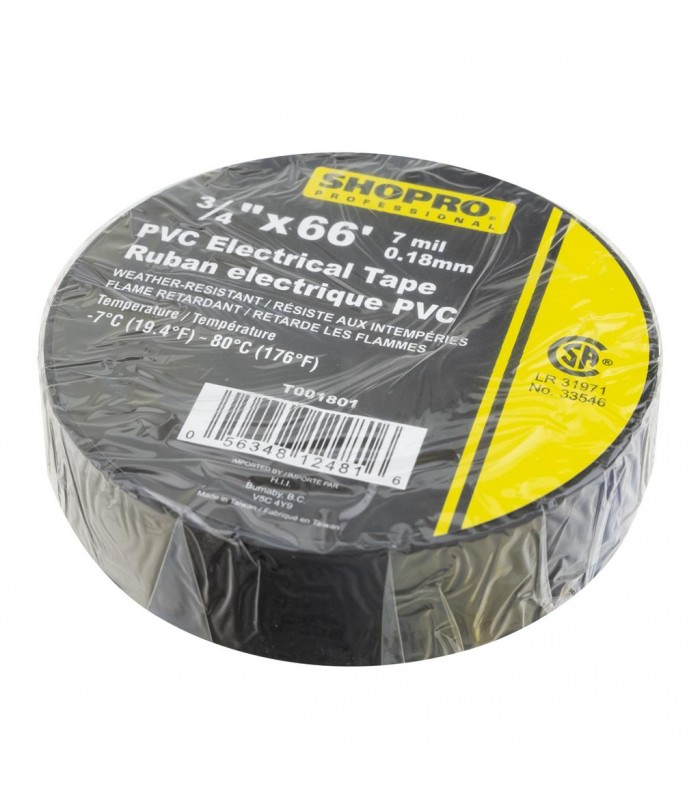 SHOPRO PVC Electrical Tape - Black