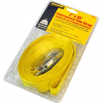 SHOPRO 2" x 15' Tow Strap With Hooks