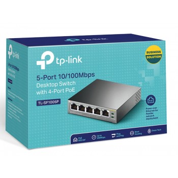 Commutateur de bureau 5 ports 10 / 100Mbps avec PoE 4 ports TP-Link