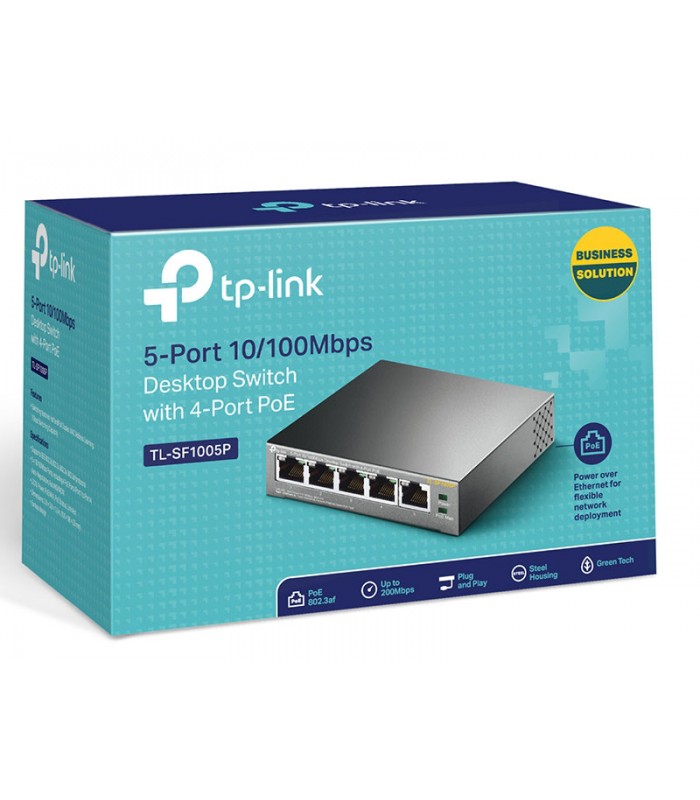 TP-Link 5-Port 10/100Mbps Desktop Switch with 4-Port PoE