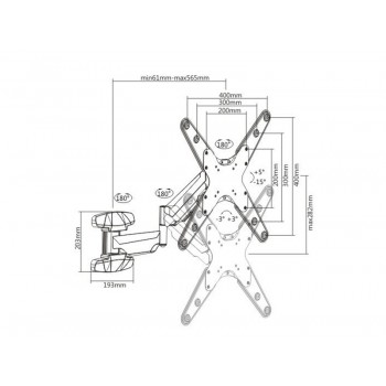 Speedex 23-55 Inch interactive counterbalance LED LCD TV gas spring wall mount
