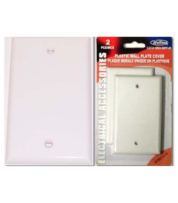 Wellson Cover-up wall plate White - Pack of 2