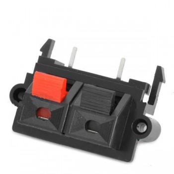 Borne à ressort à souder pour sortie de haut-parleur - 2 Contacts