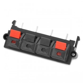 Borne à ressort à souder pour sortie de haut-parleur - 4 Contacts