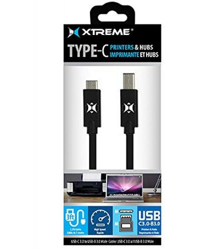 Xtreme Cables USB-C to USB-B 3.0 Male Cable