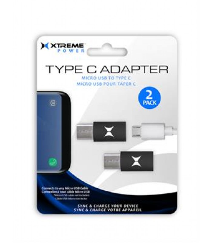 Xtreme Power Micro USB to Type C adapter - Pack of 2