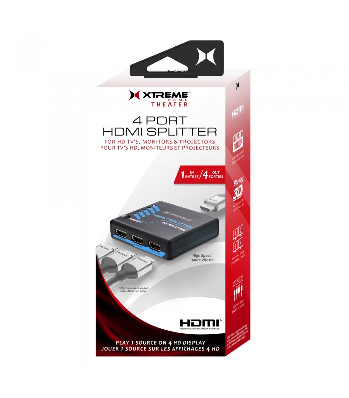 Xtreme 4 Port HDMI Splitter