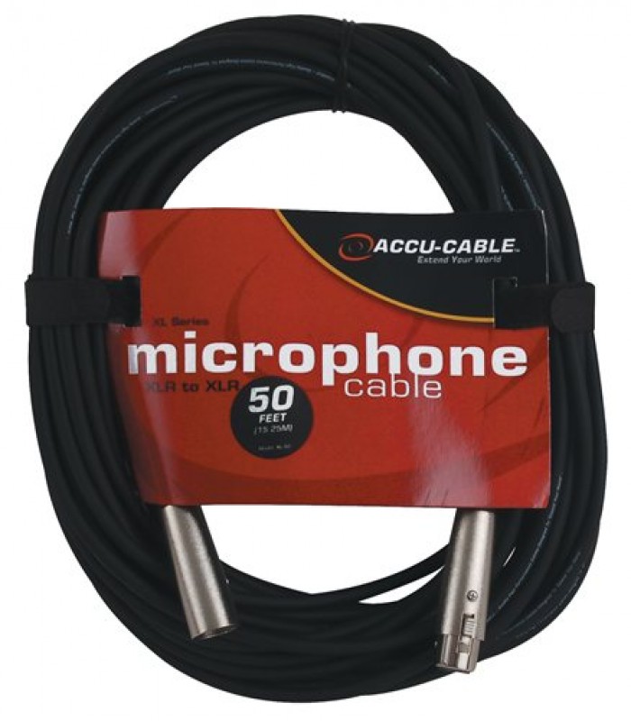 Câble balancé pour microphone XLR mâle à femelle 15.24m (50pi) de Accu-Cable