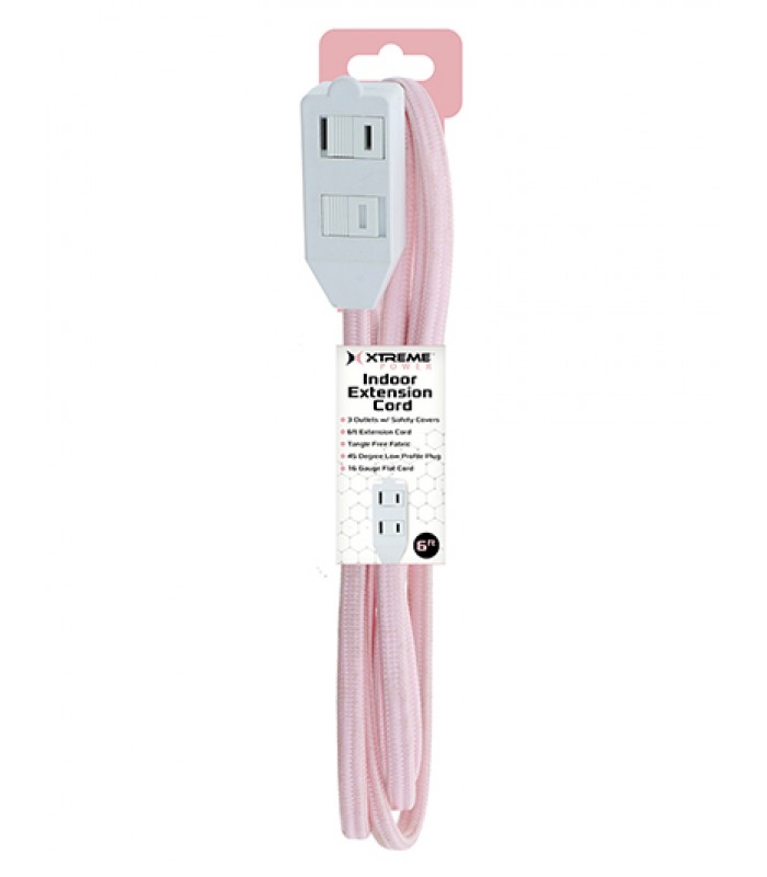 Xtreme 6Ft Indoor Extension Cord - Pink