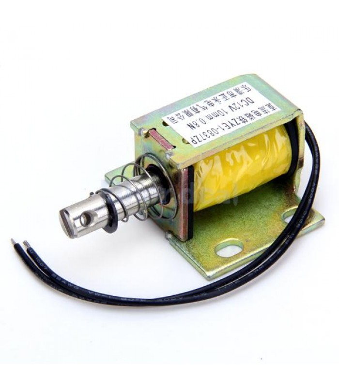 DC 12V Push Type Open Frame Solenoid Electromagnet