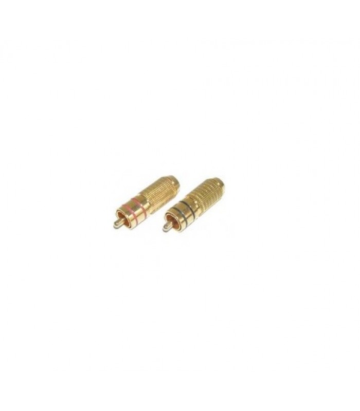 Gold Plated RCA male plug 1 red 1 black