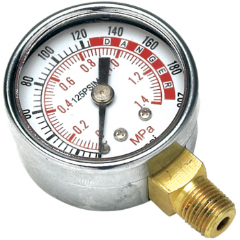 AIR TANK PRESSURE GAUGE 0-200 PSI