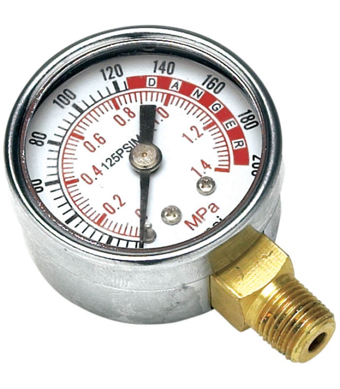 AIR TANK PRESSURE GAUGE 0-200 PSI