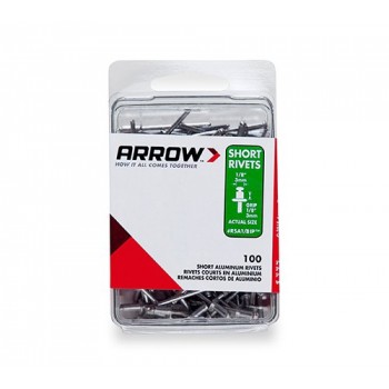 Arrow Fastener 1/8-Inch Short Rivets, 100-Pack (Aluminium)