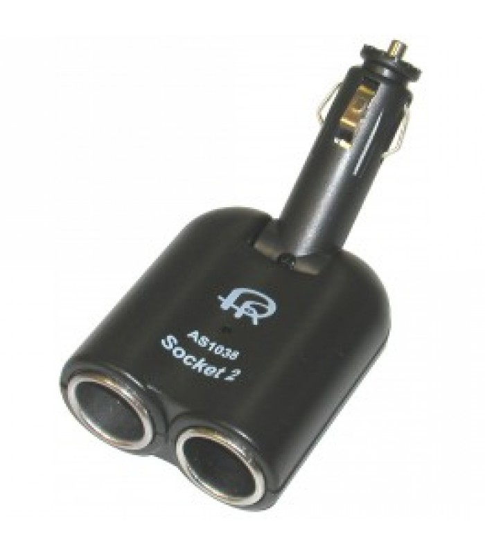 Power Pro Audio Cigarette Swivel Lighter Socket one input two output